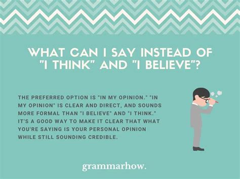11 Other Ways To Say I Think And I Believe In An Essay