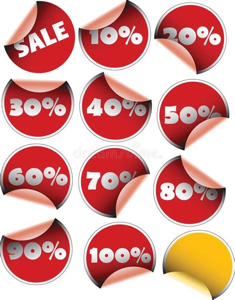 Sale Stickers Stock Vector Illustration Of Advertisement 4474121