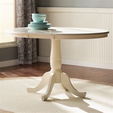 August Grove 36 Extendable Round Pedestal Dining Table And Reviews Wayfair