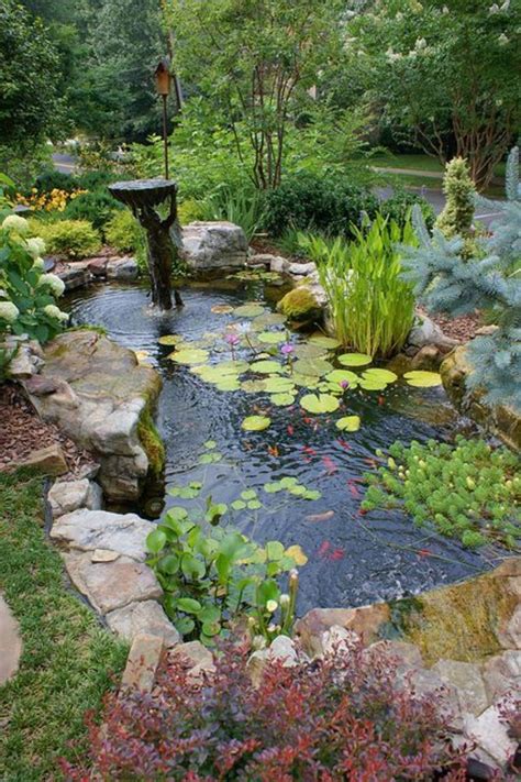 Small Fish Pond Designs Look Perfect For Improving Tiny Garden