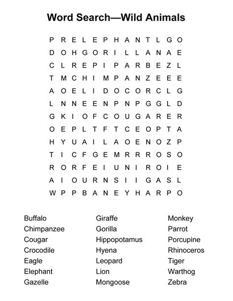 Printable Word Search Worksheets Activity Shelter Word Searches For