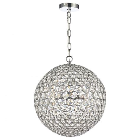 Rated 5 out of 5 stars. Decorative Modern Chrome & Crystal Globe Ceiling Pendant