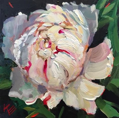 Daily Paintworks White Peony Krista Eaton Abstract Flower