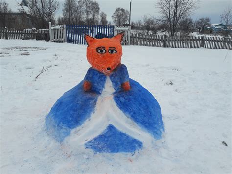 Снежные фигуры на территории школы - 6 Декабря 2018 - Школьный сайт