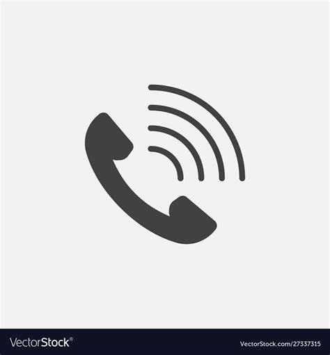 Call Flat Icon Telephone Icon Design Royalty Free Vector