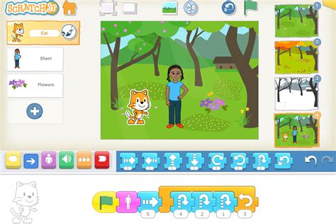 With scratch, you can program your own interactive stories, games Guías de Scratch Junior