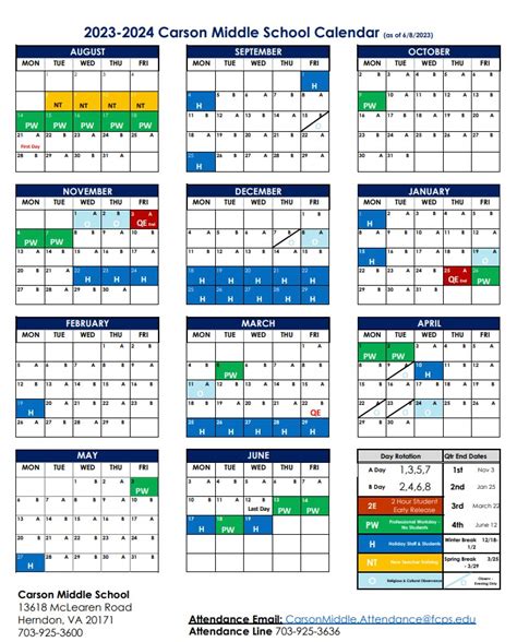 2023 2024 Ab Day Calendar Rachel Carson Middle School