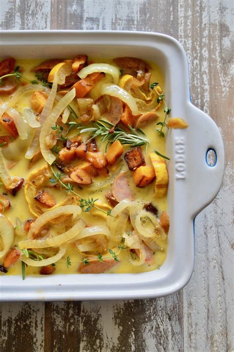 Cooking requires the most common ingredients and a minimum of time. Caramelized Onion, Squash & Chicken Apple Sausage Frittata ~ Dana Monsees, MS, CNS, LDN | Recipe ...