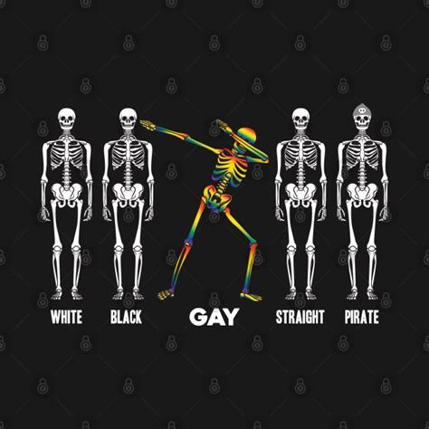 Skeleton Dabbing Lgbt Rainbow Novelty Gift Lgbtq T Shirt Teepublic