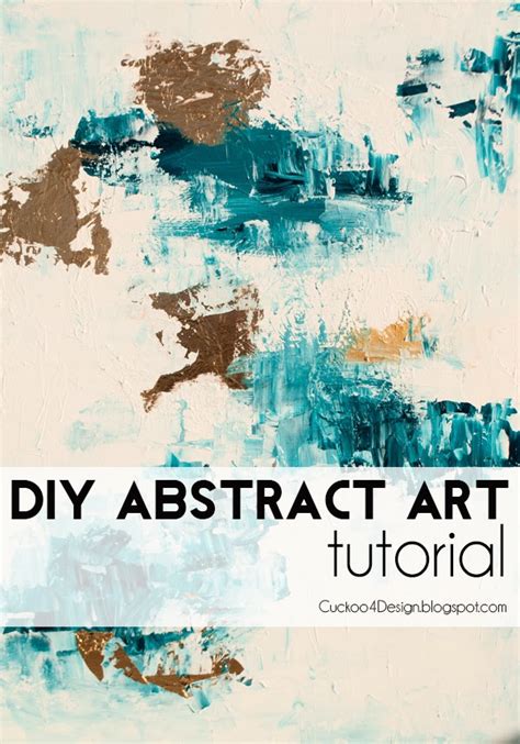 Diy Abstract Artwork Tutorial Cuckoo4design