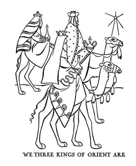 Print out and color this the arrival of the three kings coloring page or color online using the interactive coloring machine. We Three Kings Coloring Pages at GetColorings.com | Free ...