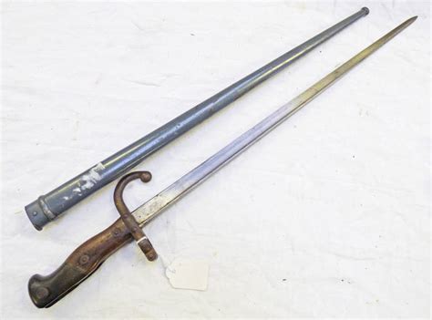 French Model 1876 Gras Epee Bayonet With Steel Scabbard