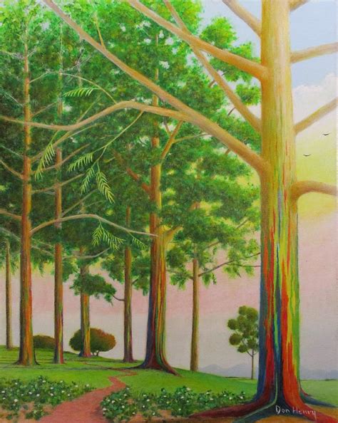 Rainbow Eucalyptus Tree Painting By Don Henry Fine Art America