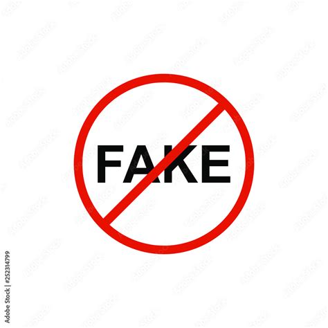 Fake Icon Fake Symbol Fake Sign Vector Stock Vector Adobe Stock