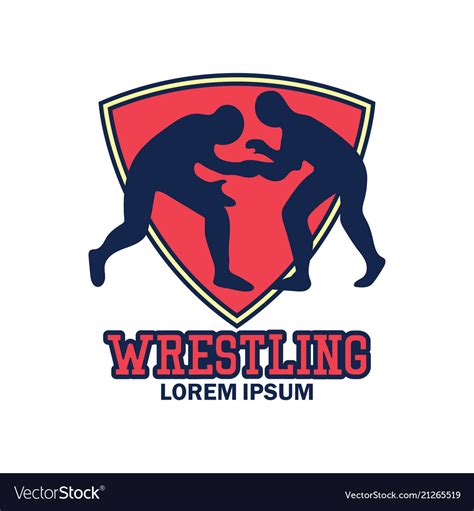 Wrestling Logo With Text Space For Your Slogan Vector Image