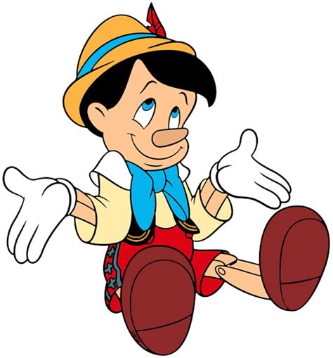 Pinocchio Sitting Shrugging Pinocchio Kids Lying Good Cartoons