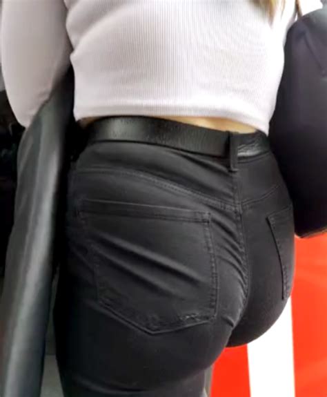 Big Ass In Tight Black Jeans Very Close Up Tight Jeans Forum