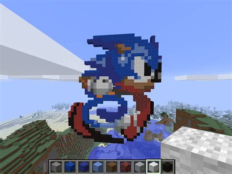 Sonic The Hedgehog Minecraft Pixel Art By Nuttychooky On Deviantart