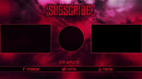 Outro With Red Background Best For Your Videos For Freeeee Youtube