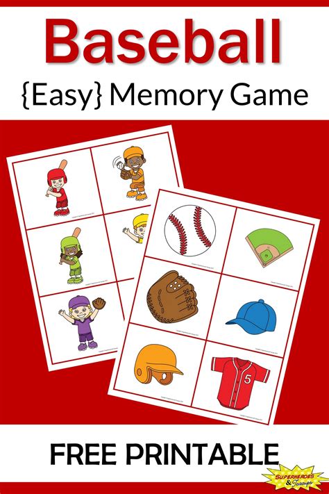 However, it's sometimes hard to find a memory game that a senior will enjoy lumosity, an online subscription program, offers a limited free version to try before buying. Baseball Memory Game Free Printable for Kids | Memory ...