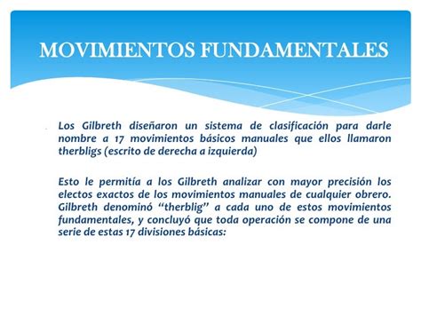 Definicion Y Clasificacion De Los Movimientos Fundamentales Therbligs