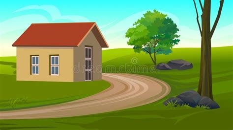 Forest House Indian Village Rural House Farmer Home Greenery Stock