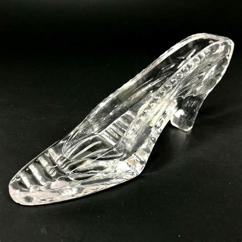 24 Lead Crystal Glass Slipper Paperweight Desk Accessory Etsy