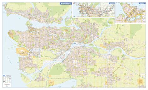 Lucidmap Greater Vancouver Wall Map Street Detail Extra Large