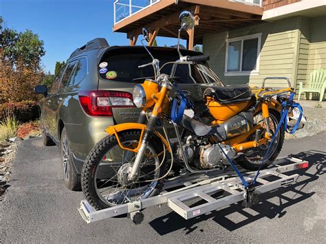 Mockins hitch mount cargo carrier | the 60 x 20″ x 6 steel cargo basket has a hauling weight capacity of 1.10 10. Harbor Freight/Haul Master Motorcycle Carrier for use with ...