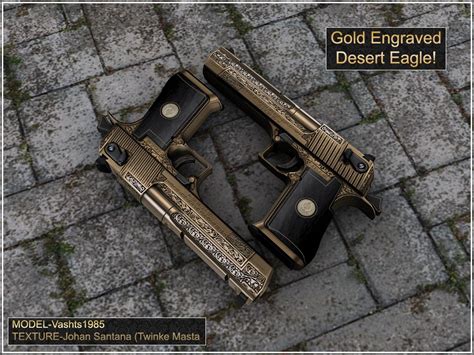 Gold Engraved Desert Eagle Cso Version Counter Strike Online Mods