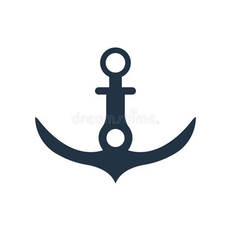 Anchor Icon Vector Isolated On White Background Anchor Sign Stock