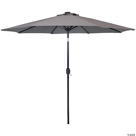 Sunnydaze Outdoor Steel Cantilever Offset Patio Umbrella With Solar LED