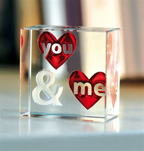Naturally you shouldn't overlook the important events in your lover's life, but you don't need to wait for those major events to show someone you care. Spaceform You & Me Glass Romantic Love Gift Ideas for Her ...