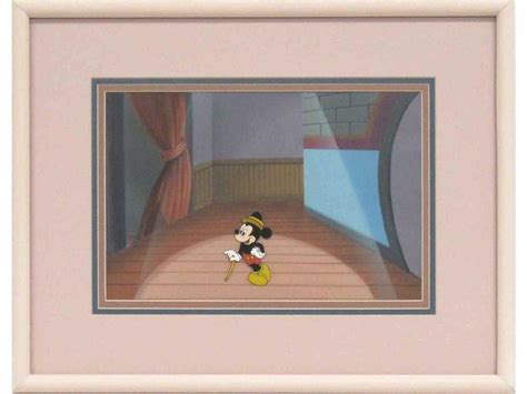 Mickey Mouse Production Cel With Original Background