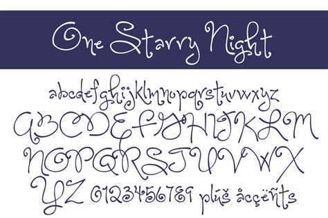 One Starry Night Font Designed By Brittney Murphy Design