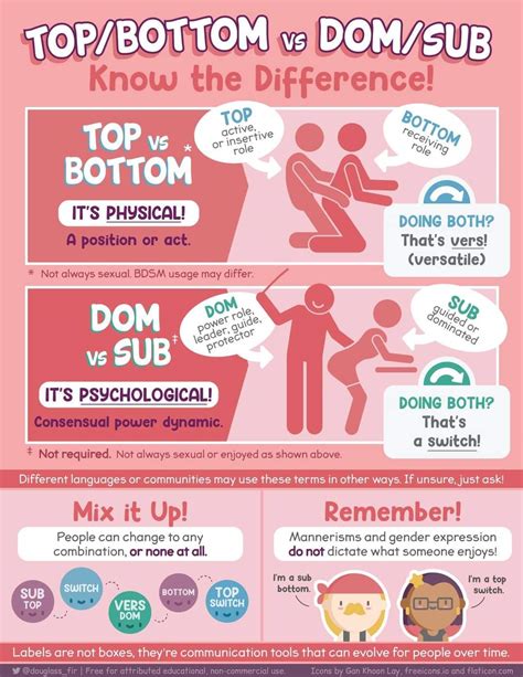This Infographic Nicely Explains The Difference Between Top Bottom Vs Dom Sub R Actuallesbians