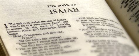 In fact, isaiah is one of the most important books in the old testament. "The Book of Isaiah"
