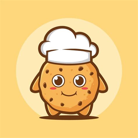 Logo Cookies Cute Cookies Cartoon Sketches Cartoon Logo Hat Vector