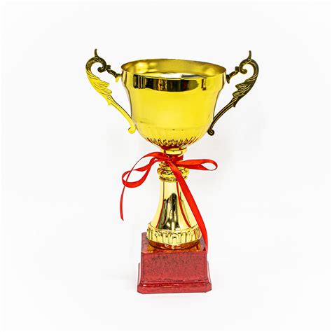 Cup Trophy With Wood Grain Base Small Terrific Trophies