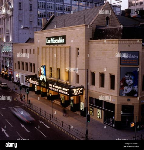 Uk England Manchester Oxford Street Palace Theatre At Night Stock