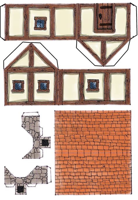 Papercraft Building Template