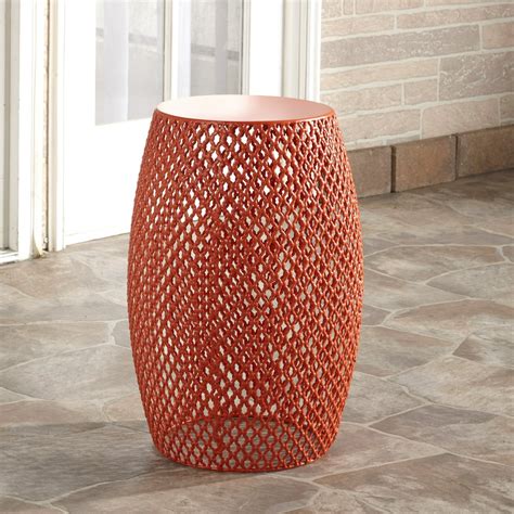 Metal Outdoor Garden Stool Accent Table Side Table Or Plant Stand