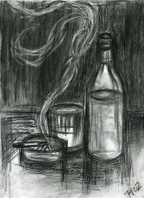 Cigarettes And Alcohol Drawing By Roz Abellera Art In 2021 Emotional