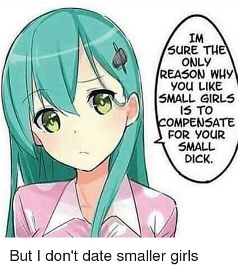 Im Sure The Only Reason Why You Like Small Girls Is To