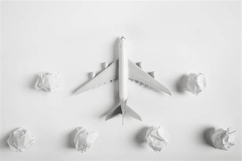 Premium Photo Airplane Model Flying Among Paper Clouds