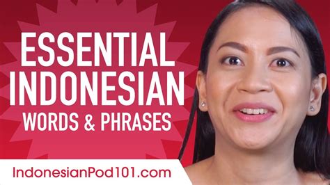 Essential Indonesian Words And Phrases To Sound Like A Native Youtube