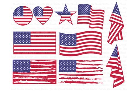 American Flag Svg Distressed Usa Flag Svg Patriotic Design Etsy