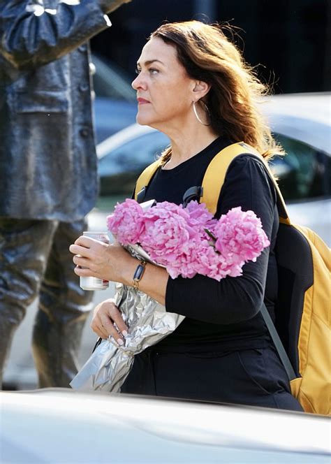 Chrissie Swan Looks Downcast As She Does Last Outside Radio Broadcast For Her Nova Breakfast