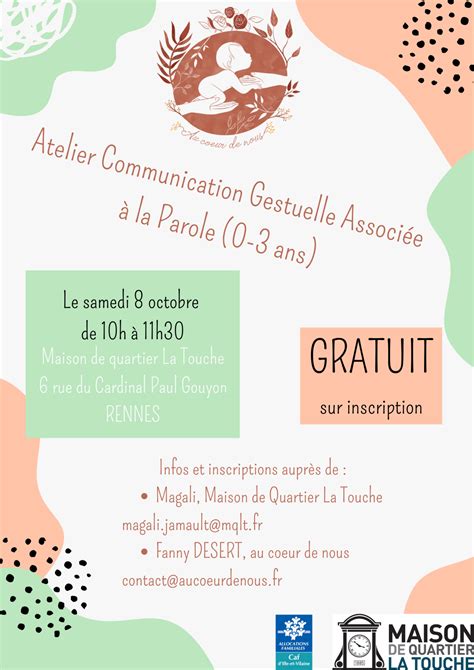Atelier Communication Gestuelle AssociÉe À La Parole Maison De