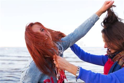 Two Girls Fighting Hair Pulling Stock Photos Free And Royalty Free